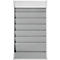 Eichner werkplaatsplanner, 2-baans, 6 rails, voor maximaal 12 A4-bestelvakken, B 554 x H 900 mm, kunststof, grijs