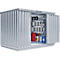 Einzel-Container Säbu SAFE TANK 1000, WGK 1-3 Volumen 1030 l, mit Auffangwanne & Gitterrost, B 3050 x T 2170 x H 2300 mm, silber