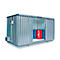 Einzel-Container Säbu SAFE TANK 1350, WGK 1-3, Volumen 1050 l, mit Auffangwanne & Gitterrost, B 4050 x T 2170 x H 2300 mm, silber