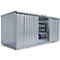 Einzel-Container Säbu SAFE TANK 1700, WGK 1-3, Volumen 1480 l, mit Auffangwanne & Gitterrost, B 5000 x T 2000 x H 2300 mm, silber