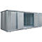 Einzel-Container Säbu SAFE TANK 1900, für aktive Lagerung, Volumen 2 x 1030 l, mit explosionsgeschütztem Lüfter, Auffangwanne & Gitterrost, B 6080 x T 2170 x H 2300 mm, silber