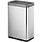 EKO Sensor-Abfalleimer Mirage X, 47 Liter, Edelstahl matt, fingerabdruckfest, B 469 x T 279 x H 648 mm, silber/schwarz