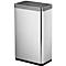 EKO Sensor-Abfalleimer Mirage X, 80 Liter, Edelstahl matt, fingerabdruckfest, B 469 x T 278 x H 722 mm, silber/schwarz