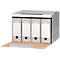 Elba Archivcontainer Tric, bis A4, Frontklappe, B 473 x T 325 x H 360 mm, Wellpappe, grau, 10 Stück