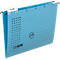 Light blue hanging file folder with "ELBA" label. Logo and text on the folder. Details visible.