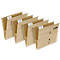 Five brown hanging files with ELBA labels. The folders have black metal brackets.