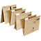 Series of brown hanging files with white index cards. Logo of the "veba" brand on each file.