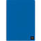 Blue spiral notebook. Spiral binding on the left, manufacturer at the bottom right.