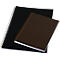 Two spiral notebooks: One black, one brown. Both are overlapping on a white background.