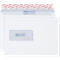 Two white envelopes, one open. Both envelopes have an address window with writing visible.