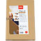 Brown DVD packaging with prints, product name Pac-it Easy-Pack 52, and manufacturer logo. Dimensions: 155 x 215 mm.