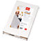 White shipping packaging with a label. It says "Pac-it easy 52" and dimensions.