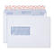 White envelope with window; second envelope in the background.