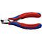 Knipex zijsnijder, rood-blauw, details zoals maat en logo herkenbaar.