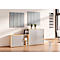 Eléments muraux acoustiques, 4 pièces, classe d'absorption acoustique C, fixation avec bande magnétique, L 250 x H 1000 mm, non-tissé, gris chiné