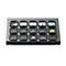 Schwarzes Bedienfeld mit 15 beleuchteten Tasten und Symbolen. Es könnte ein Stream Deck sein.