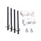 Elite Screens Yard Master 2 Series OMS180H2-DUAL - Projektionsschirm mit Beinen - 457 cm (180') - 16:9 - Wraith Veil Dual - Black Trim, silber Rahmen