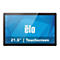 Ein schwarzer Touchscreen-Monitor mit blauem Hintergrund und dem Wort "elo". Darunter steht "21.5" | Touchscreen".