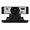 Une webcam noire avec un panneau avant argenté, une résolution 4K et le logo 'elo'.