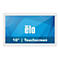 Elo Touchscreen-Display, 10 Zoll mit weißem Rahmen, blauem Hintergrund und Logo.