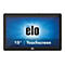 Ein schwarzes Touchscreen-Tablet mit dem Logo "elo" und der Aufschrift "15" Touchscreen" auf blauem Hintergrund.