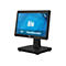 Schwarzer Touchscreen-Monitor mit Elo-Logo, 15 Zoll und Touchscreen-Funktion. Aufschrift FHD.