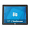 Moniteur tactile noir avec fond bleu et logo blanc. Texte : 17". Logo Elo.