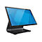 Ein schwarzes Touchscreen-Kassensystem mit blauem Bildschirm und modernem Design.