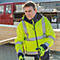 ELYSEE hoge zichtbaarheid softshell jas LIAM, EN ISO 20471 klasse 3, maat L, fluorescerend geel/navy, 100% polyester, waterdicht