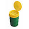Embudo de barril con tapa abatible, para barriles de 205 l, ø 610 mm, colador de impurezas integrado, PE, amarillo