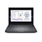 Laptop mit einer Software zur Gesichtserkennung und Datenanalyse auf dem Display vor grauem Hintergrund.