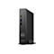 Dell OptiPlex 3000 Thin Client noir ; vertical, avec support. Façade avec ports, bouton d'alimentation et logo Dell. Côtés rainurés.