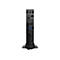 Arrière d'un mini PC noir ; de nombreux ports pour le transfert de données et l'alimentation.