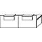 Empfangstheke Come-In, 2 Ablage, gerade, Breite 3200 mm, weiß/Buche-Dekor
