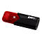 Emtec USB-Stick mit rotem, transparentem Gehäuse und schwarzer Schutzkappe, beschriftet mit 16 GB USB 3.2 Gen1.