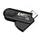 Schwarzer Emtec USB-C Stick mit 128 GB Speicherplatz auf weißem Hintergrund.