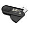 Schwarzer Emtec USB-C Stick mit 32GB Speicher und schwenkbarem Gehäuse vor weißem Hintergrund.