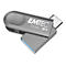 Grauer Emtec Dual 64 GB USB-Stick mit USB-A und USB-C Anschlüssen vor weißem Hintergrund.