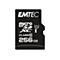 Schwarze Emtec MicroSDXC Speicherkarte mit 256 GB Kapazität, Class 10 und UHS-I Zertifizierung.