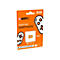 Orangefarbene Verpackung mit einer microSDXC-Speicherkarte. Aufgedruckt sind Schriftzüge wie 'GAMING' und '512 GB/Go'.