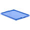 Light blue, rectangular plastic tray with raised edges and handles.
