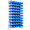 Enkelzijdig rek, 10 rijen, incl. 50 x open front magazijnbakken serie LF 321, B 1145 x D 400 x H 1950 mm, staal, grijs