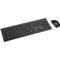 Ensemble clavier et souris Kensington KM270 EQ, sans fil, rechargeable, QWERTY, membrane scellée, souris pour gaucher/droitier, PCR, noir