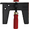 Pince à outils noire avec poignée et bouton rouge. Impression : Bessey.