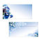 Envelop met kerstthema Sigel Blue Harmony, lang, 90 g/m², 50 stuks