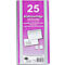 Enveloppes blanches, 110 x 220 mm (DL), 80 g/m², avec fenêtre, bande adhésive, 25 pièces