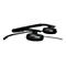 Schwarzes Headset mit Ohrpolstern, Bügel und Mikrofon. Der Bügel trägt den Schriftzug "EPOS SENNHEISER".