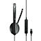 Dark gray EPOS headset with microphone, USB connector, and controls.