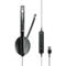Black headset with microphone, cable, and USB connector. The arm says EPOS | SENNHEISER.