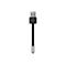 Ein schwarzes USB-Kabel von EPOS. Am unteren Ende befindet sich eine ovale Öffnung.